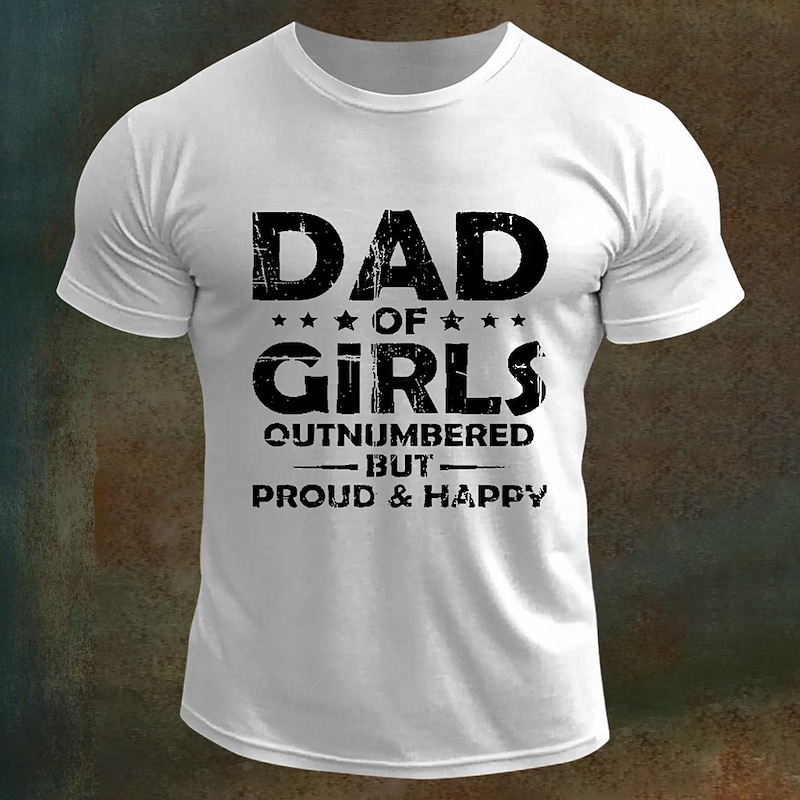Men's Gift Funny Daddy T Shirt Tee Top 100% Cotton Short Sleeve Graphic Shirt Black White Army Green Comfortable Tee Vacation Street Fashion Designer Clothing3