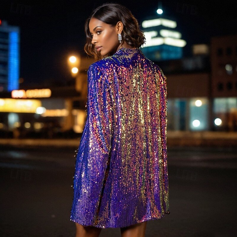 Retro Vintage Roaring 20s 1920s Coat Sequins Fancy Dress Women's Halloween Carnival Masquerade Wedding Wedding Guest Event / Party Adults' Coat2