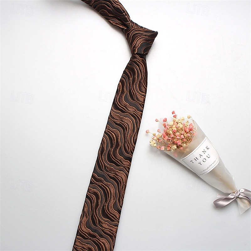 Men's Neckties Fashion Business Classic Lines / Waves Wedding Party Daily Wear2