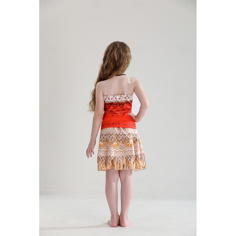 Moana Princess Moana Skirt Tube Top Movie TV Theme Costumes Movie Cosplay for Girls' Kid's Carnival Children's Day World Book Day Party Birthday Beach3