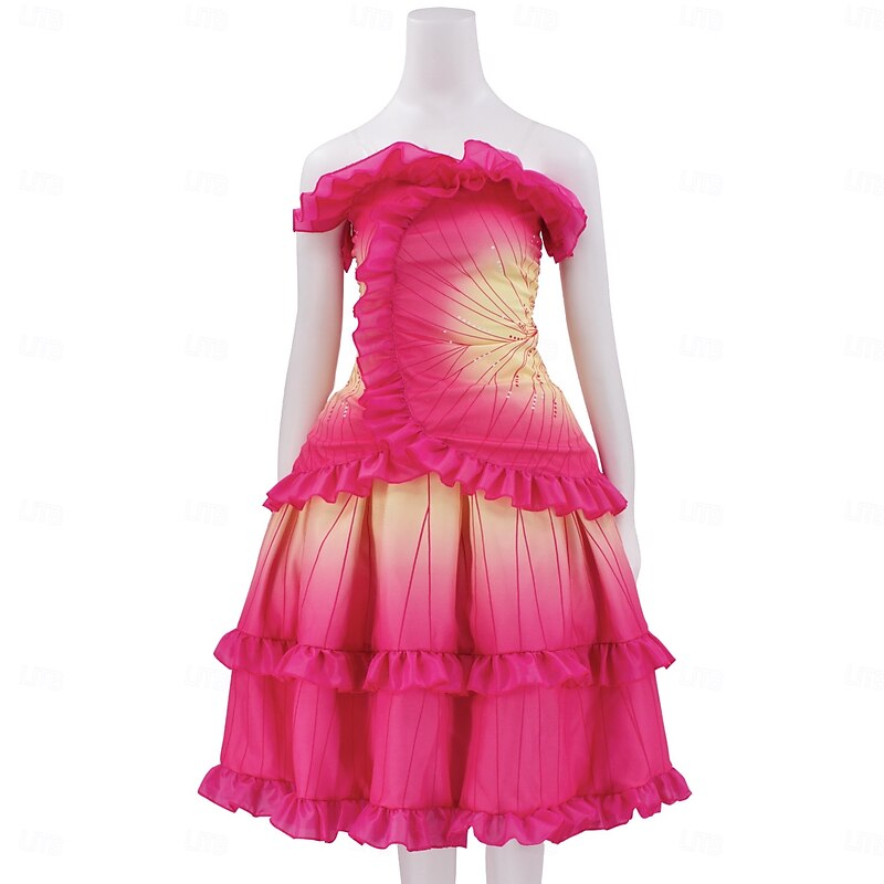 Witch Fairy Glinda Dress Costume Tulle Dresses Carnival Costume Movie TV Theme Costumes Movie Cosplay for Women's Adults' Halloween Carnival Mardi Gras Performance Party Stage2