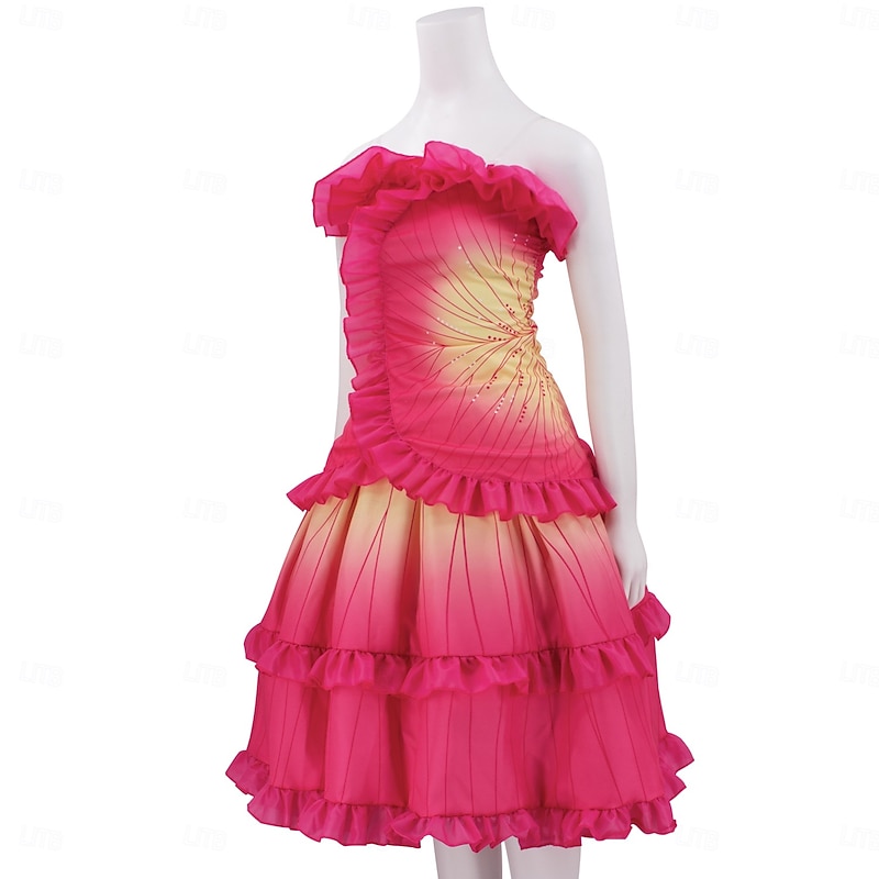 Witch Fairy Glinda Dress Costume Tulle Dresses Carnival Costume Movie TV Theme Costumes Movie Cosplay for Women's Adults' Halloween Carnival Mardi Gras Performance Party Stage3