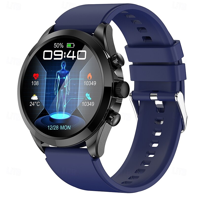 iMosi ET440 Smart Watch 1.39 inch Smartwatch Fitness Running Watch Bluetooth ECG+PPG Temperature Monitoring Pedometer Compatible with Android iOS Women Men Hands-Free Calls Waterproof Media Control2