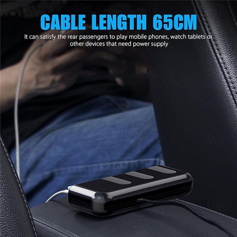 3 Way Car Cigarette Lighter Socket Splitter Dual USB Car Charger Splitter Adapter 5V 3.5A 120W Universal Cigarette Lighter Socket with LED Lights Suitable for Phones GPS DVR Charging4