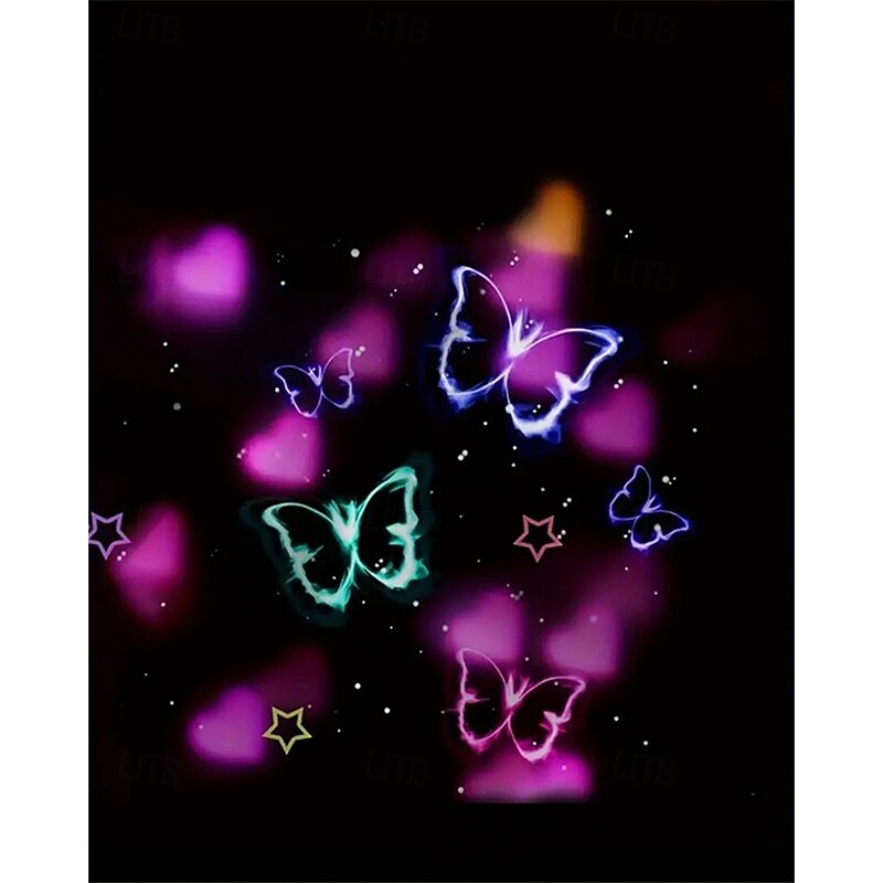 Girls' 3D Graphic Butterfly Hoodie Long Sleeve Spring Fall Fashion Streetwear Kids 4-12 Years Hooded Outdoor Casual Daily Regular Fit4