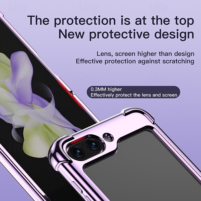 Phone Case For Samsung Galaxy Z Flip 7 Z Flip 6 Z Flip 5 Z Flip 4 Z Flip 3 Back Cover Shockproof Plating2