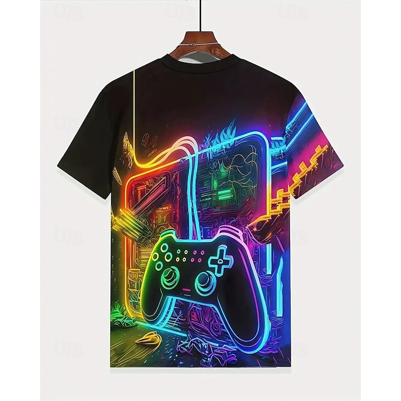 Boys 3D Graphic Game T shirt Tee Short Sleeve Summer Spring Fashion Basic Kids 4-12 Years Crew Neck Outdoor Casual Daily Regular Fit3