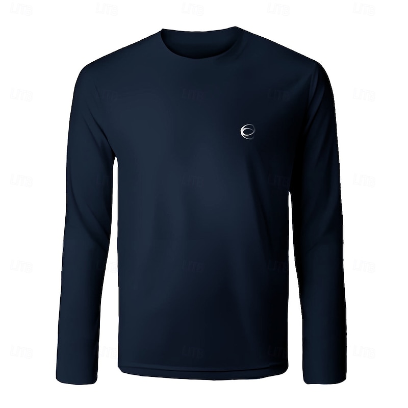 Men's 100% Cotton T Shirt Ombre Graphic Crew Neck Training Outdoor Long Sleeve Crewneck Clothing Apparel Elegant Warm Vacation Vintage3