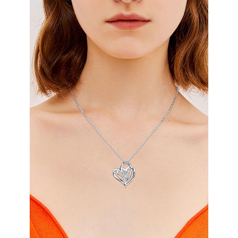 Necklace Chrome Women's Fashion Cute Classic Heart Lovely Heart Shape Necklace For Daily Valentine's Day4