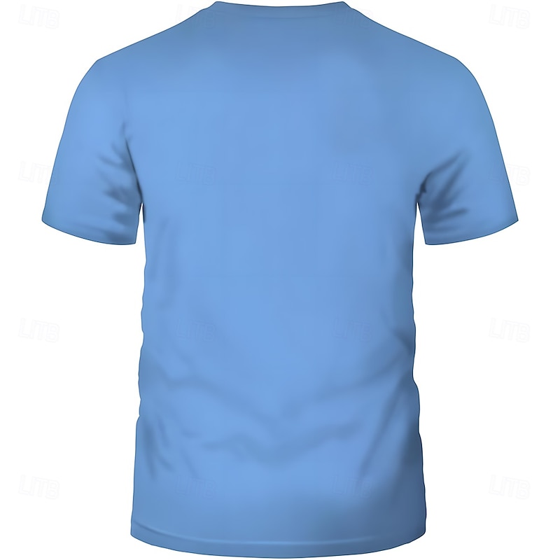 Men's Tuxedo Costume T Shirt Short Sleeve T shirt 3D Print Crew Neck Shirt Exaggerated Designer Party Holiday Club Blue Summer Spring Clothing Apparel S M L XL XXL XXXL2