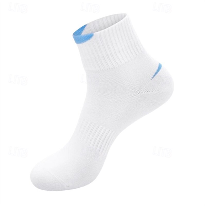 Men's 4 Pairs Multi Packs Socks Crew Socks Running Socks Casual Socks Black Blue Color Color Block Vacation Sports & Outdoor Daily Basic Medium Spring Fall Fashion Casual3
