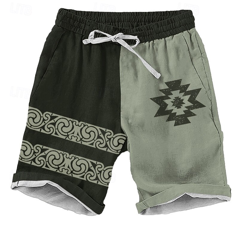 Men's Aztec Ethnic Shorts Beach Shorts Casual Shorts Mid Waist Vacation Streetwear Hawaiian Outdoor Casual Holiday Drawstring Side Pockets Designer Clothing Apparel4