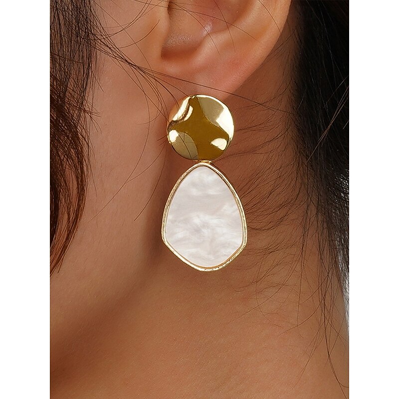 Women's Elegant Gold Plated Pearl Stud Earrings with Heart and Round Shapes | Perfect for Everyday Wear and Special Occasions