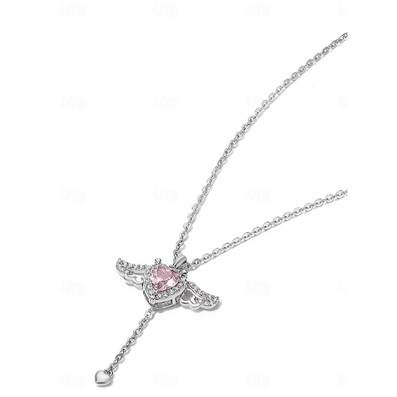 Necklace Copper Women's Fashion Cute Classic Angel Lovely Heart Shape Necklace For Party Daily Valentine's Day