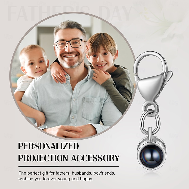 Personalized Projection Keychain Custom Best Gift for Mom – Custom Wedding Gift for Couple, Stainless Steel Pendant with Photo Projection Stone, Wedding Gift for Couples, Women, Lovers3