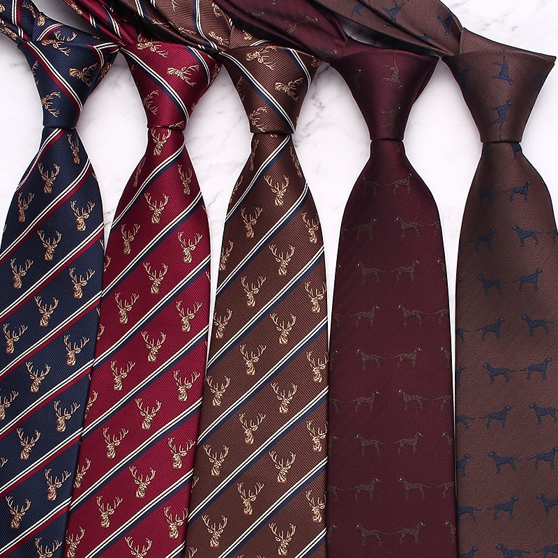 Men's Neckties Fashion Business Classic Elk Wedding Party Daily Wear