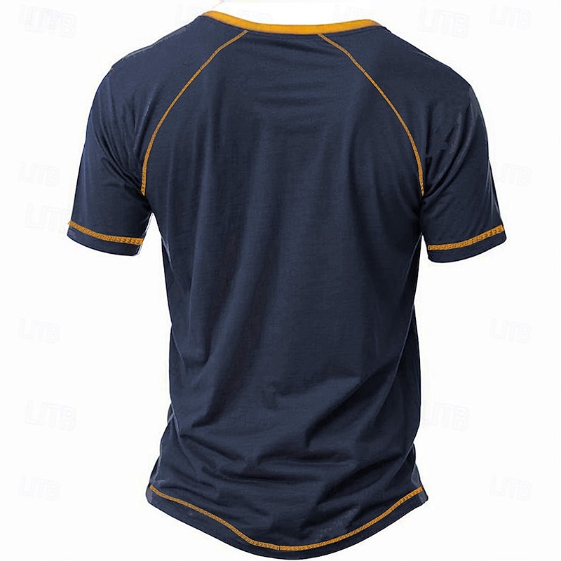 Men's Graphic Fishing Hunting Henley Shirt Tee Short Sleeve Fashion Designer Outdoor Casual Daily Summer Black Army Green Navy Blue Henley Henley T-Shirt2