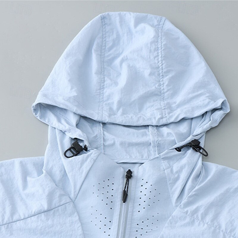 Men's Women's Hiking Jacket Outdoor UPF50+ Breathable Lightweight Jacket Windbreaker Jacket Traveling Dark Grey Black White Army Green Royal Blue2