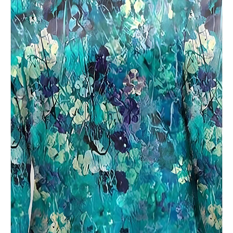 Women's T shirt Crew Neck Long Sleeve Tunic Casual Print Regular Tops Daily Blue Spring Fall3