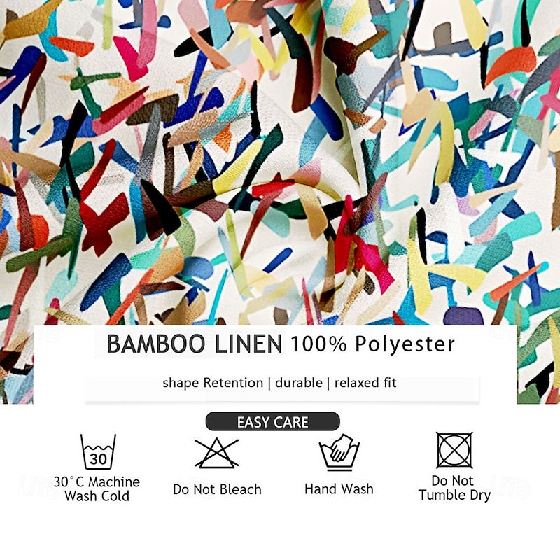 Men's Geometric Casual Shirt Button Up Shirt Long Sleeve Fashion Casual Causal Casual Spring Fall Turndown Button Up Pocket Red3