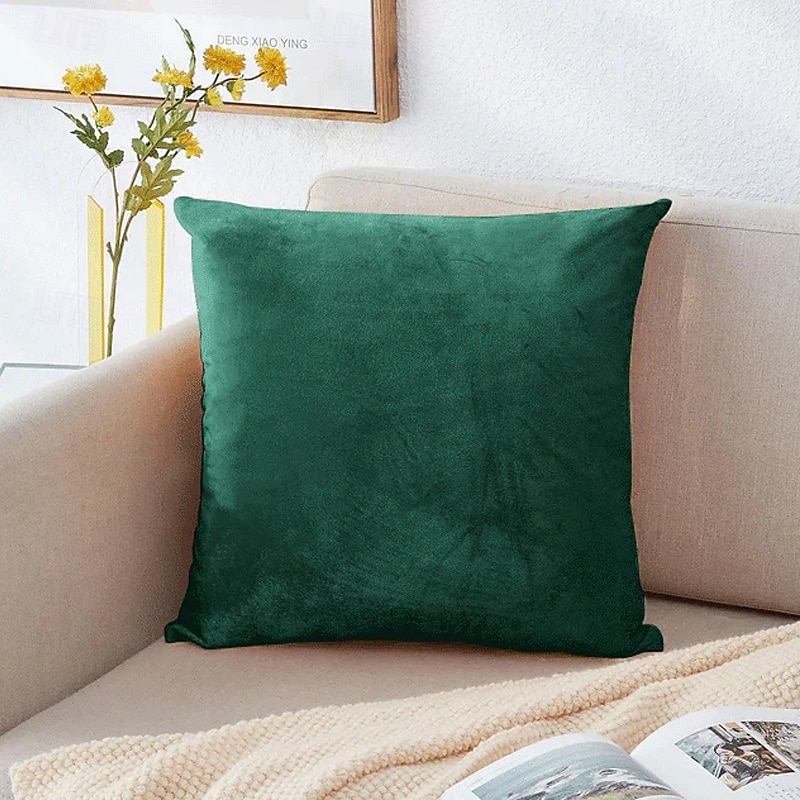 Set of 2pcs Solid Color Versatile Dutch Velvet Decorative Pillow Covers Farmhouse Living Room Bedroom Sofa Decoration Pillow Set