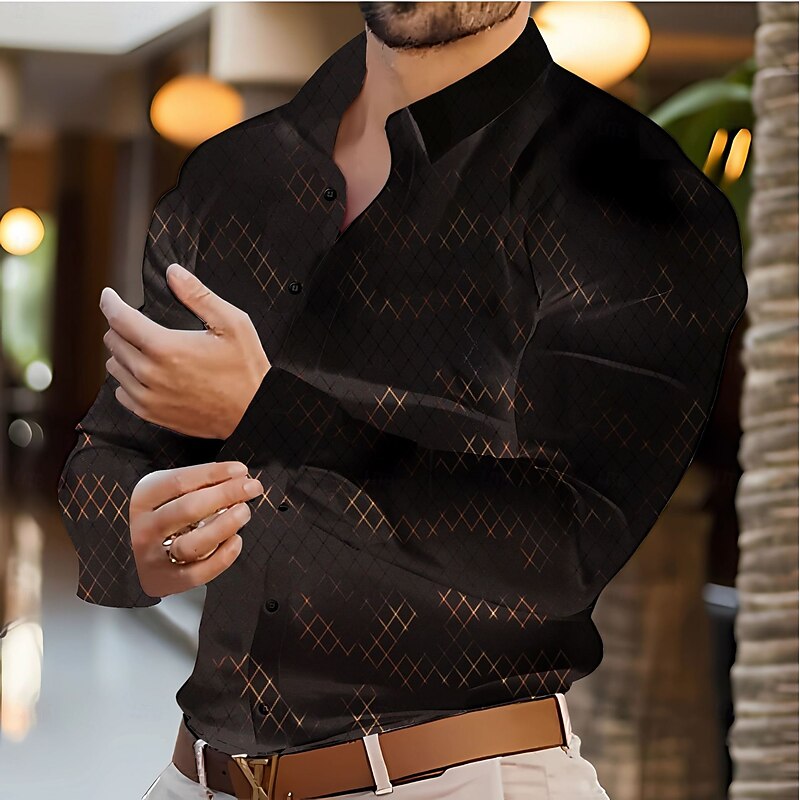 Men's Dress Shirt Non Iron Shirt Wedding Outdoor Light Blue Black White Red Long Sleeve Turndown Summer Spring Clothing Apparel2