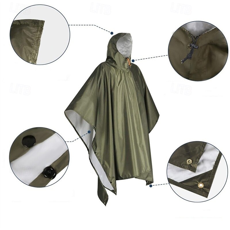 Unisex Hiking Raincoat Outdoor 3 In 1 Waterproof Lightweight Rip-resistant Hiking Outfits Hiking Clothes Spring Autumn / Fall Hoodie Raincoat Rain Poncho Hunting Climbing Camping / Hiking / Caving4