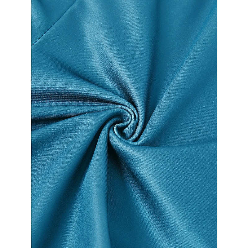 Women's Streetwear Daily Blazer Chinos Long Sleeve Shirt Collar Graphic Patchwork Casual Blue Spring &  Fall Regular Fit4