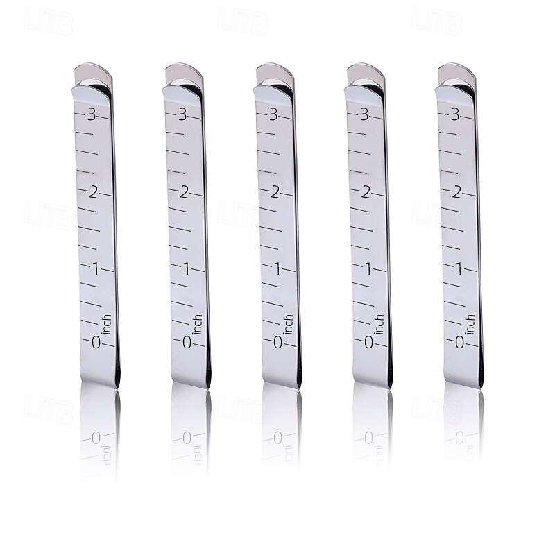 20pcs Hemming Clips Stainless Steel Sewing Clips Measurement Ruler Marking Sewing Project Quilting Supplies (3 Inches)3