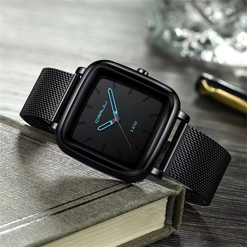 Men Quartz Watch Minimalist Fashion Casual Business Waterproof Decoration Alloy Watch3