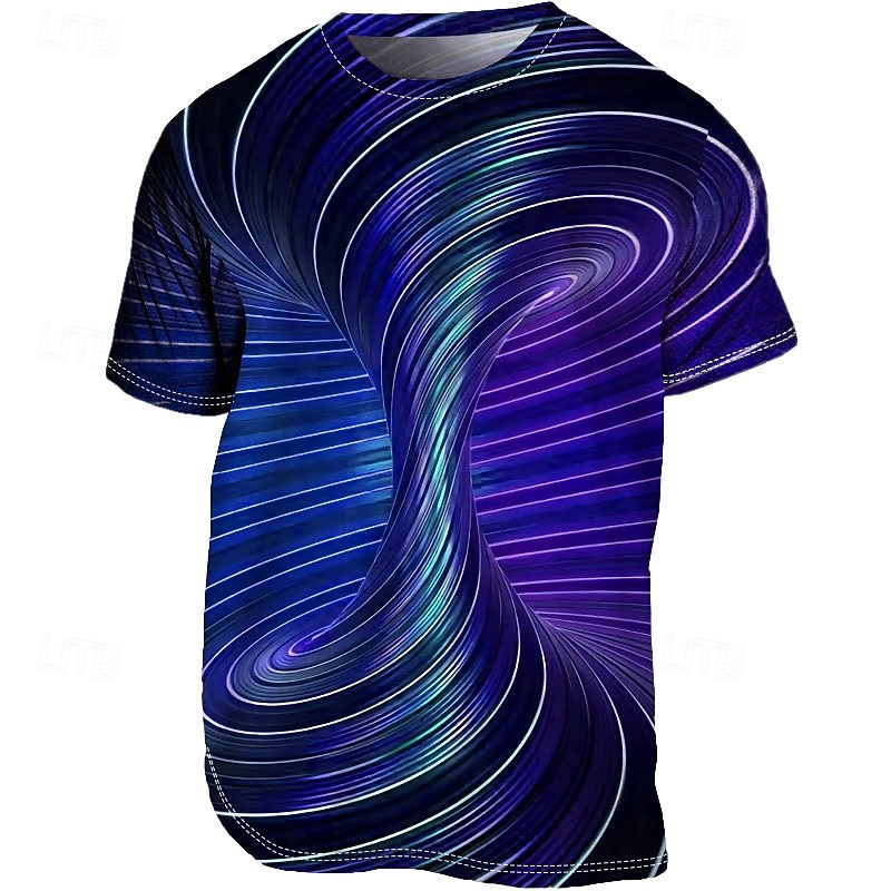 Men's T shirt Tee Tee Graphic Optical Illusion Crew Neck Clothing Apparel 3D Print Outdoor Casual Daily Sports Short Sleeve Print Vintage Fashion Designer2