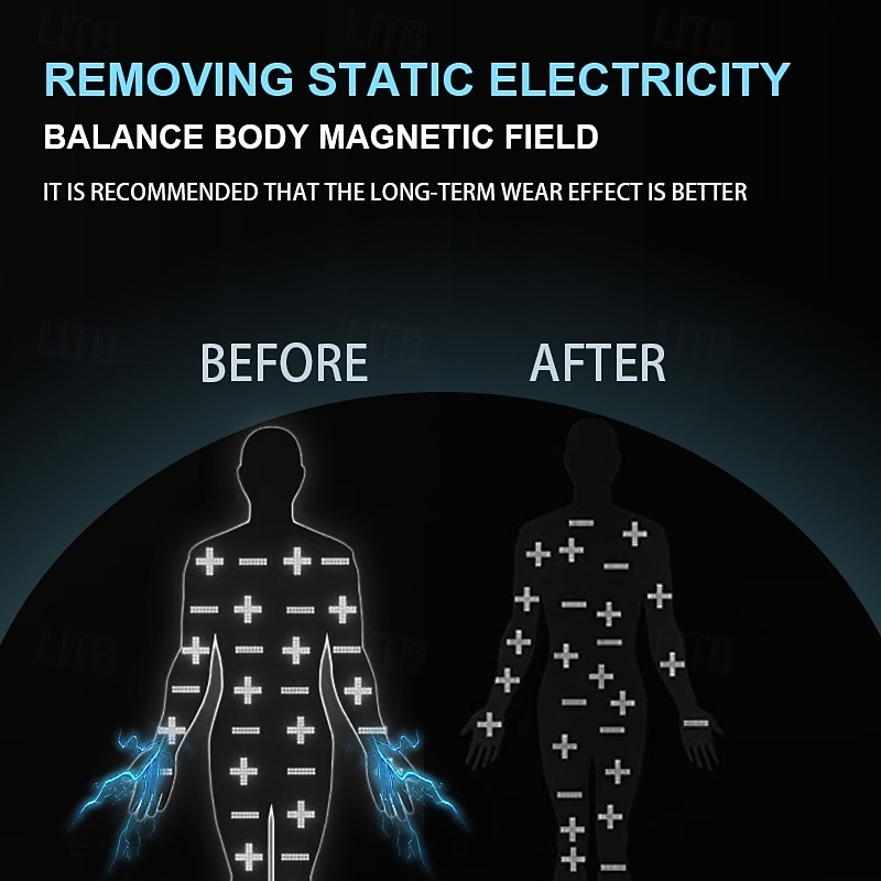 Wireless Anti-Static Wristband – Electrostatic Discharge Bracelet with Mosquito Repellent & Time Display for Winter Use4