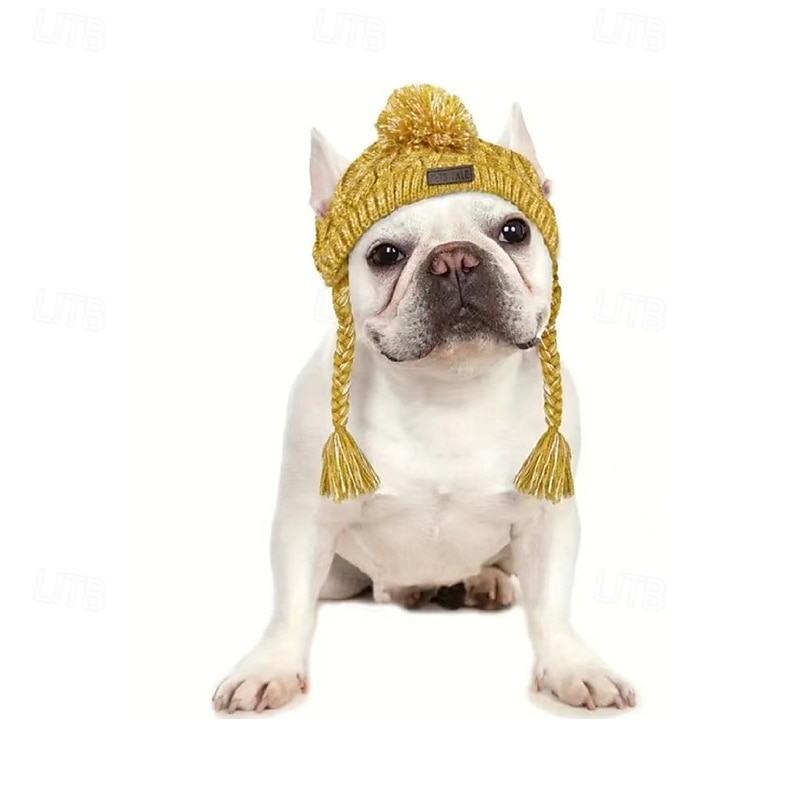 Cozy Knit Dog Hat - Warm Windproof and Soft Winter Pet Accessories for Small to Large Breeds - Perfect for Cold Weather Outdoor Activities4