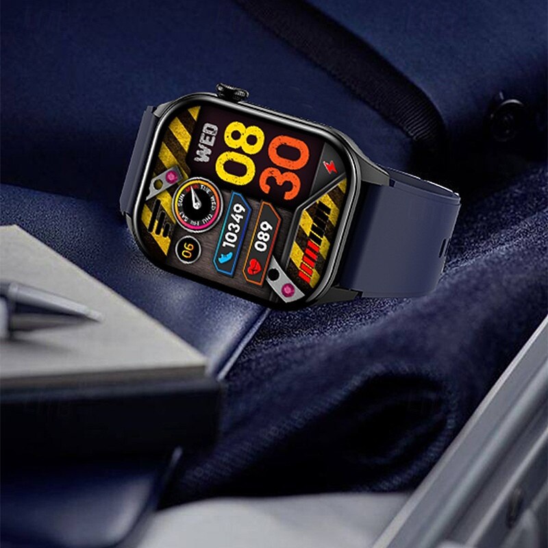 Smartwatch 2-Inch OLED Screen Bluetooth Call Voice Assistant Heart Rate And Blood Glucose Monitoring Waterproof Bluetooth Call Non-Invasive Blood Glucose Measurement Blood Component Measurem2