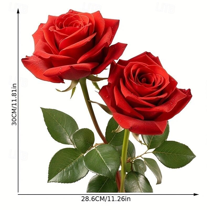 Red Rose Romantic Toilet Sticker, Bathroom Toilet Seat Decorative Sticker, Bathroom Decorative Wall Sticker, Bathroom Decoration, Home Decoration4