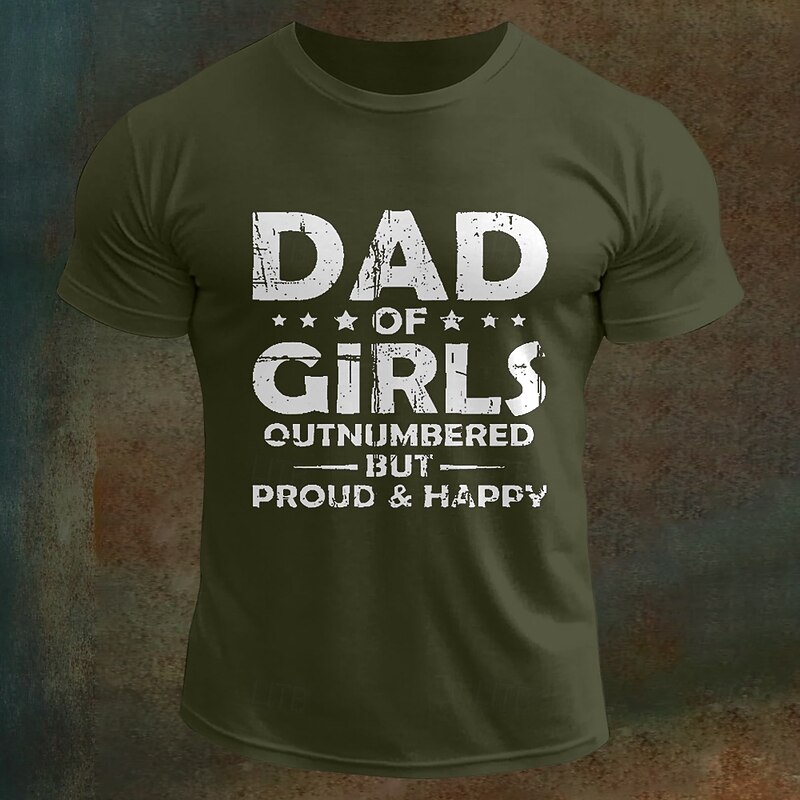 Men's Gift Funny Daddy T Shirt Tee Top 100% Cotton Short Sleeve Graphic Shirt Black White Army Green Comfortable Tee Vacation Street Fashion Designer Clothing2