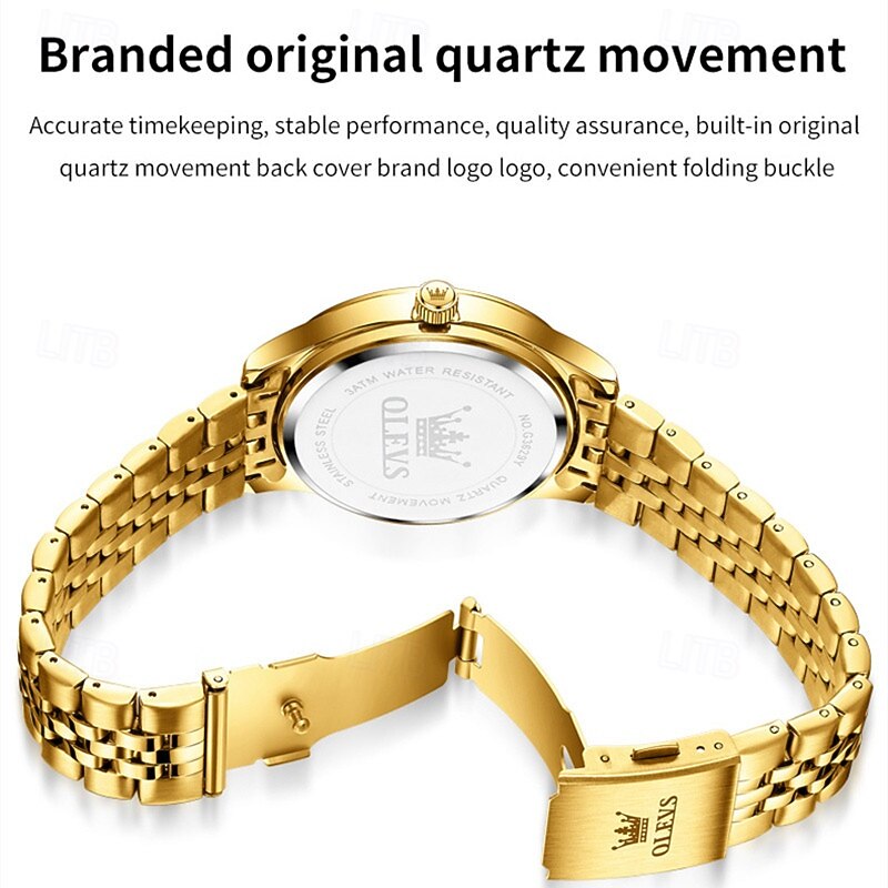 New Olevs Olevs Brand High-Grade Business With Diamond Men'S Watch Luminous Calendar Steel Belt Simple Leisure Fashion Quartz Watch Waterproof Sports Men'S Wristwatch2