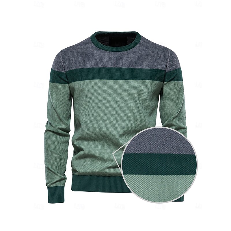 Men's Sweater Navy Blue Green Long Sleeve Top Golf Attire Clothes Outfits Wear Apparel3