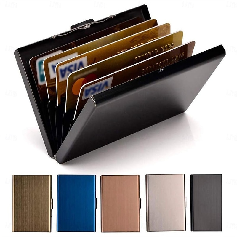 RFID Credit Card Holder Stainless Steel Credit Card Wallet Business Card Holder for Women Men
