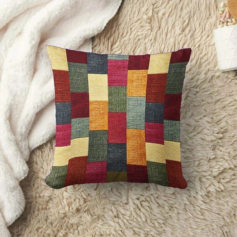 Geometric Decorative Toss Pillows Cover 1PC Soft Square Cushion Case Pillowcase for Bedroom Livingroom Sofa Couch Chair3