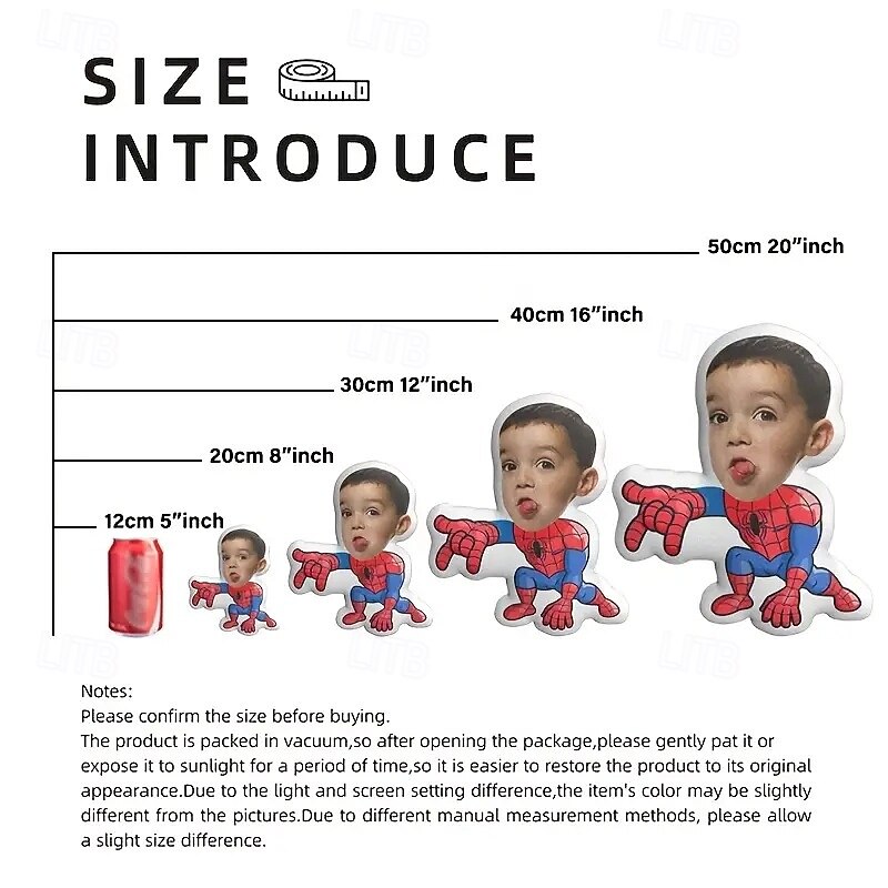 Personalized Gift Spider Hero Pillow Face Customized Pillow with Insert Livingroom Bedroom Kid Room2