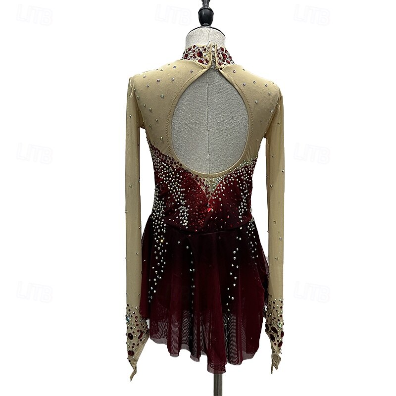 Figure Skating Costumes Figure Skating Performance Costumes Grading Costumes Competition Costumes Children's Adult Women's Figure Skating Costumes Adult And Children's Customized Spandex Mesh2