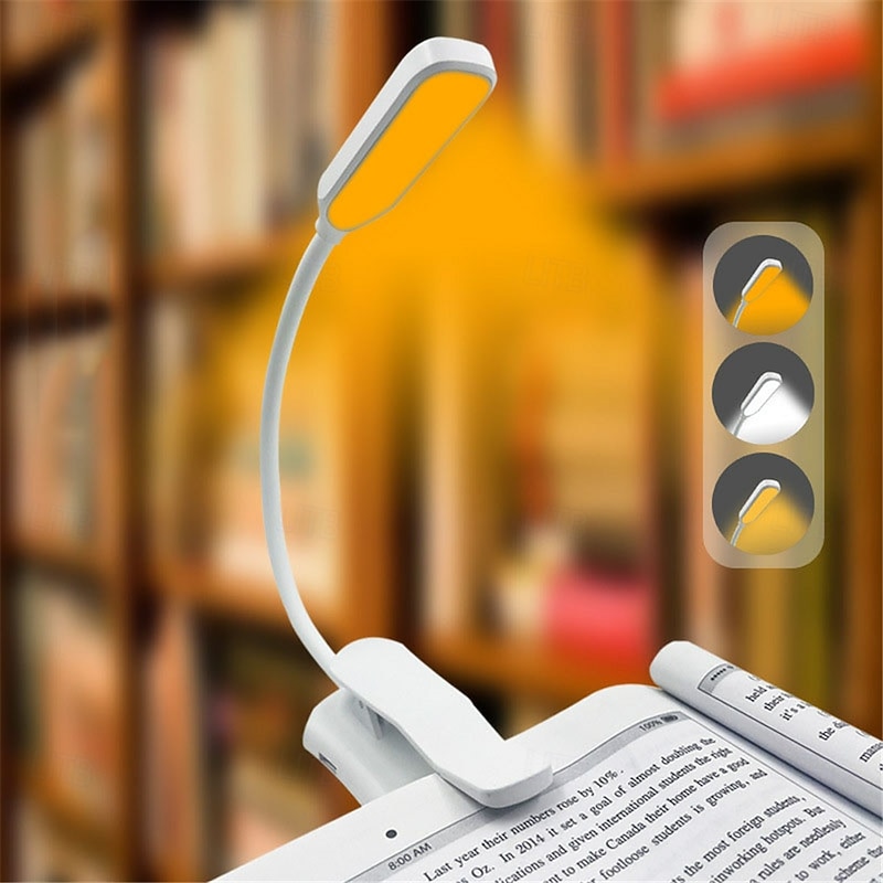 USB Rechargeable Mini Book Light - 7 LED Clip-On Reading Lamp, Eye-Caring Night Light for Study & Bedside Reading2