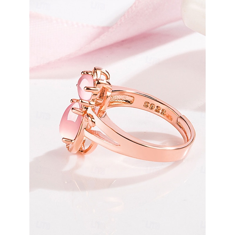 Ring Wedding Geometrical Pink Copper Cat Fashion Cute 1PC Valentine's Day3