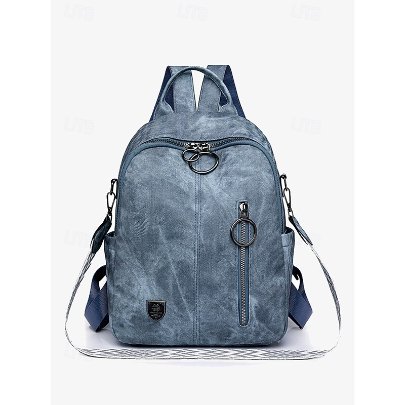 Women's Faux Leather Convertible Backpack in Brown with Adjustable Straps, Multiple Carrying Styles, and Zipper Pockets – Ideal for Travel, Work, and Everyday Use4