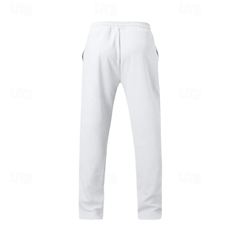 Men's Sweatpants Wide Leg Sweatpants Trousers Pocket Drawstring Elastic Waist Plain Comfort Sports Outdoor Daily Fashion Casual ArmyGreen Black Micro-elastic3