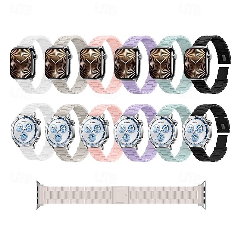 Solo Loop Compatible with Apple Watch band 38mm 40mm 41mm 42mm 44mm 45mm 49mm Magnetic Clasp Adjustable PC Strap Replacement Wristband for iwatch Ultra 2 Series 9 8 7 SE 6 5 4 3 2 1