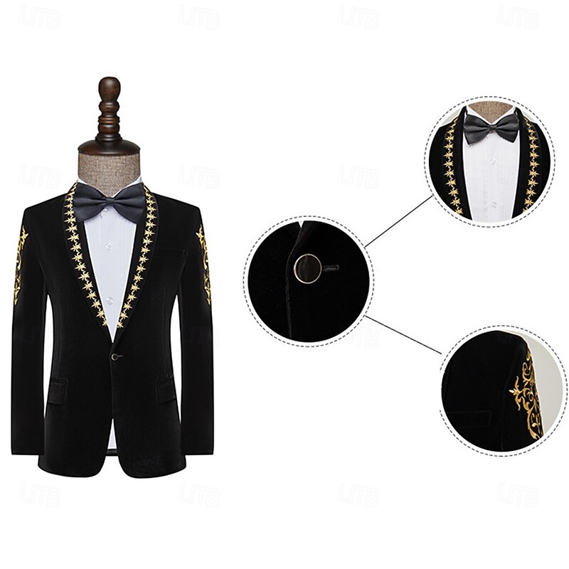 Disco 1980s Lapel Collar Blazer Disco Fancy Dress Men's Halloween Masquerade Party Club Pride Parade Adults' Coat Fall & Winter4