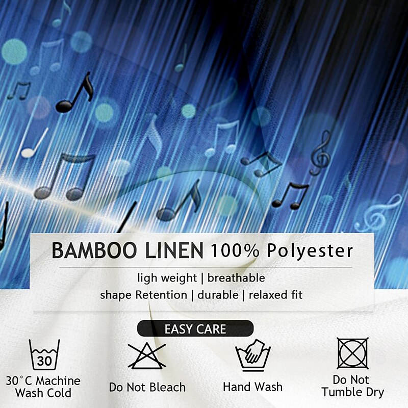 Men's Boardmasters Notes Casual Shirt Button Up Shirt Short Sleeve Casual Party Causal Casual Summer Spring Turndown Button Up Dark Blue3