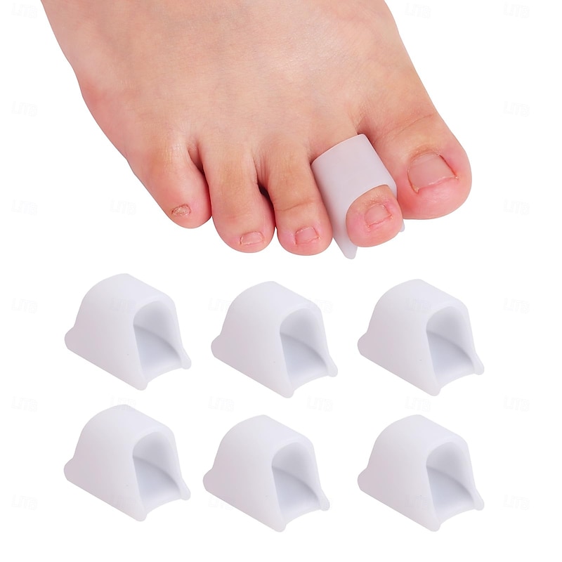 Hammer Toe Straightener Corrector - Toe Spacers Toe Separators for Bunion, Curled Toes, Hammertoes, Toe Corrector Toe Splint for Men and Women 6 Pack